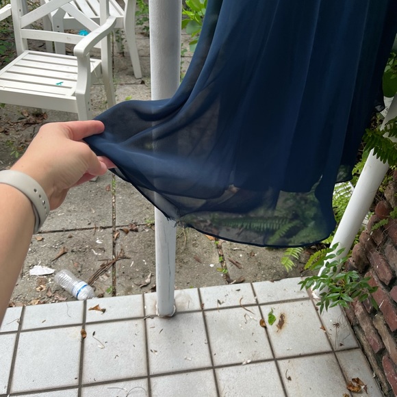 Azazie Dark Navy Bridesmaid Dress custom size close to 10/12 - Picture 15 of 15